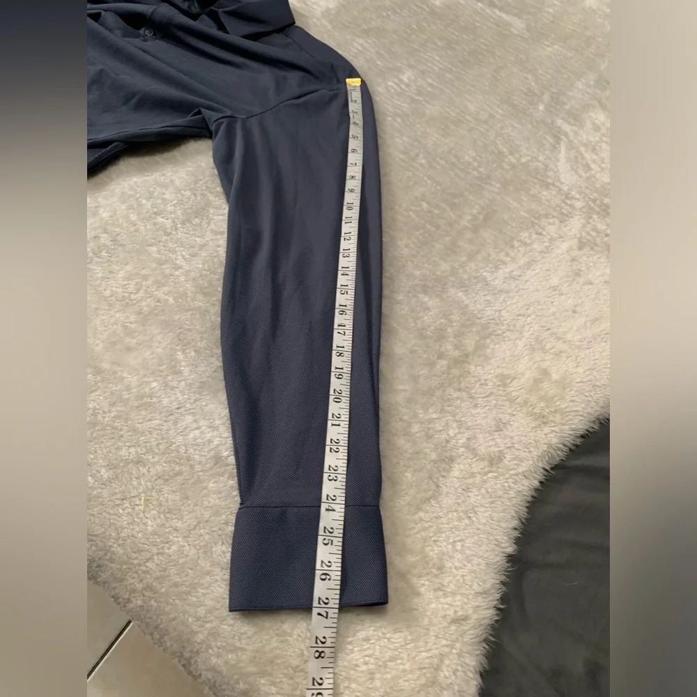 Mizzen Main Mens Blue Button Down Standard Fit Size Medium Nylon Blend - Picture 5 of 7